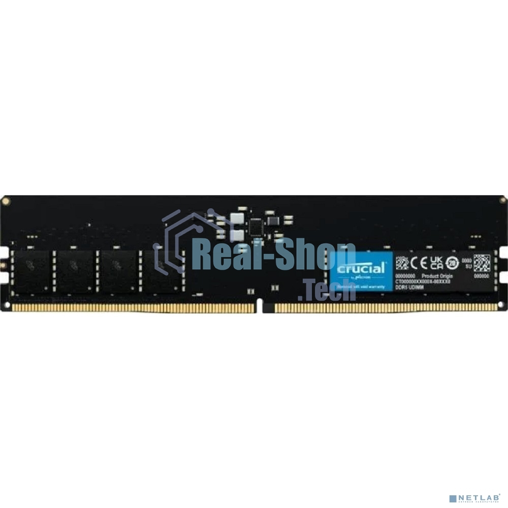 Оперативная память Crucial, DDR5, 16GB (1x16 GB), 4800 MHz, CL40, DIMM
