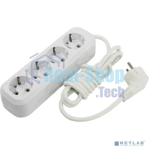 Удлинитель Smartbuy SBE-16-4-02-Z 4 гнезда 2 метра 16А/3,5 кВт с заземлением ПВС 3х1мм2