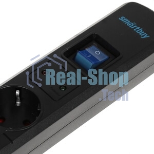 Сетевой фильтр Smartbuy (SBSP-30K-Pro) - 6 роз х3,0 м - черный