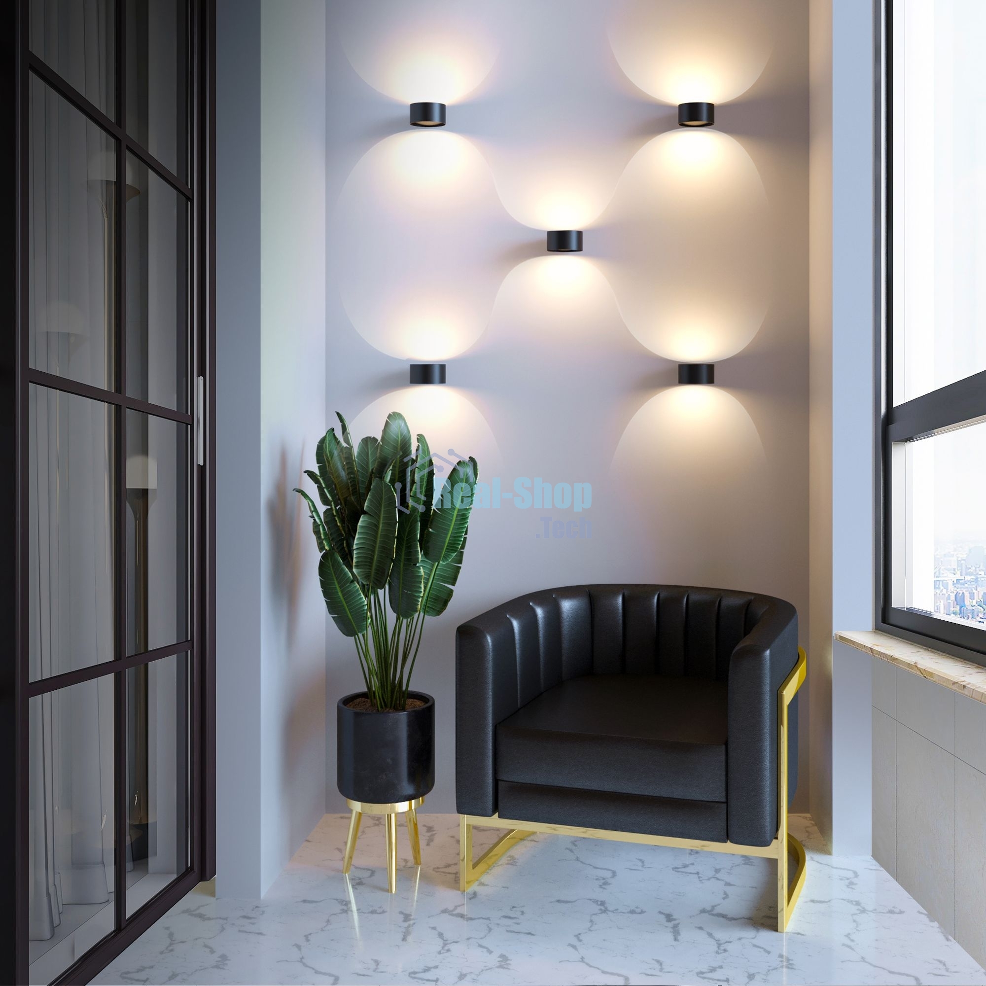 Светильник настенный светодиодный MRL LED 1045 / Coneto LED чёрный