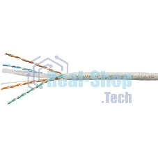 Кабель витая пара UTP (U/UTP) Cabeus UTP-4P-Cat.6-SOLID-LSZH-GY категория 6, 4 пары (23 AWG), одножильный, LSZH нг(А)-HF, серый (305 м)