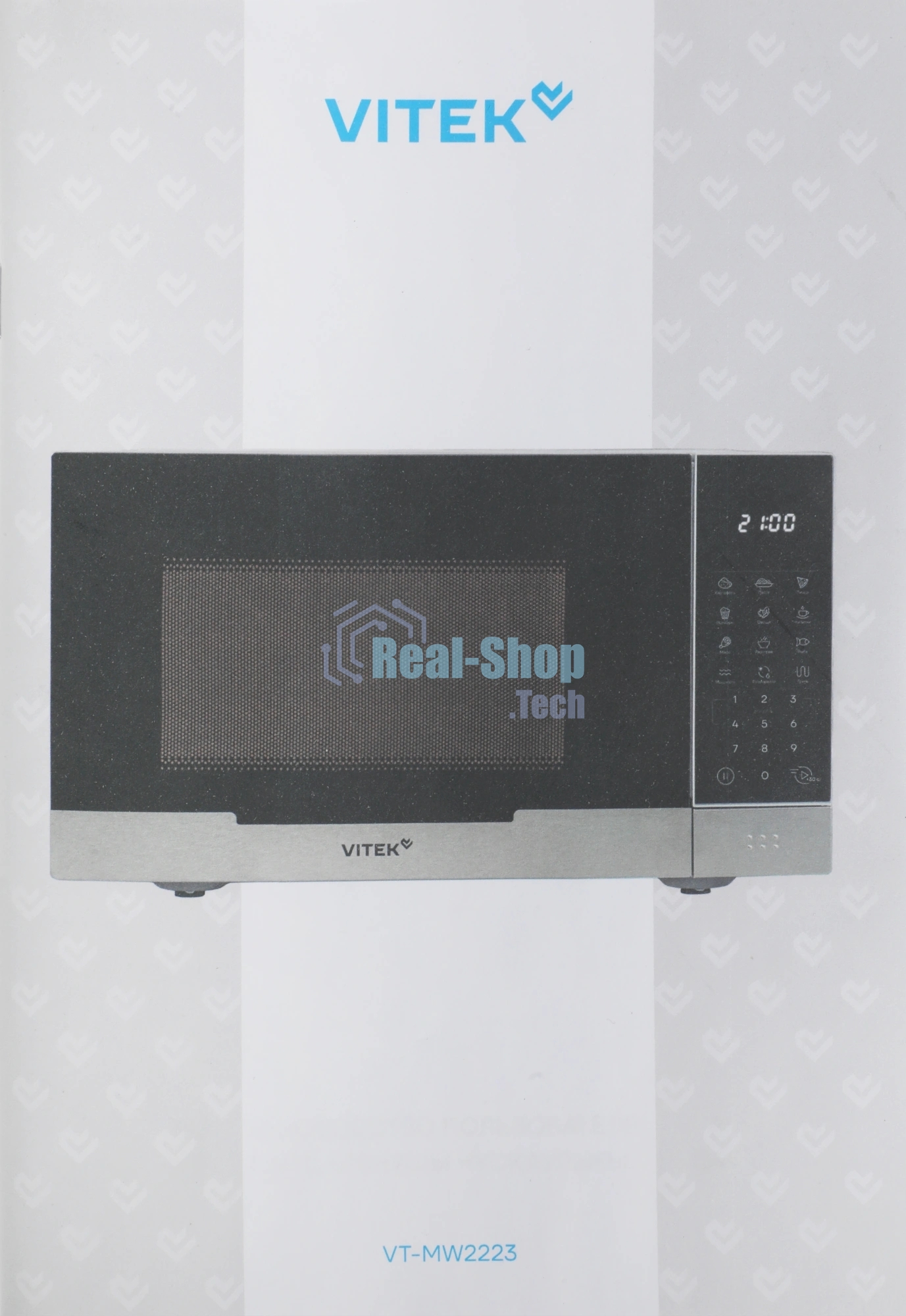 Микроволновая печь Vitek VT-MW2223 белый, 23 л, 800 Вт, переключатели — сенсор