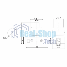 Выключатель-кнопка Rexant 250V 2А (2с) ON-OFF белый (для настольной лампы)