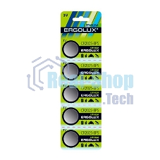 Батарейка литиевая Ergolux CR2032 BL-5 (CR2032-BP5, 3V) (5 шт. в уп-ке)