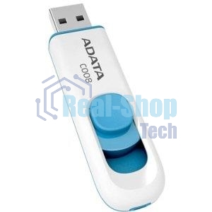 Флешка USB ADATA С008 (AC008-64G-RWE), 64Gb, USB 2.0, R/W 15/5, белый/синий