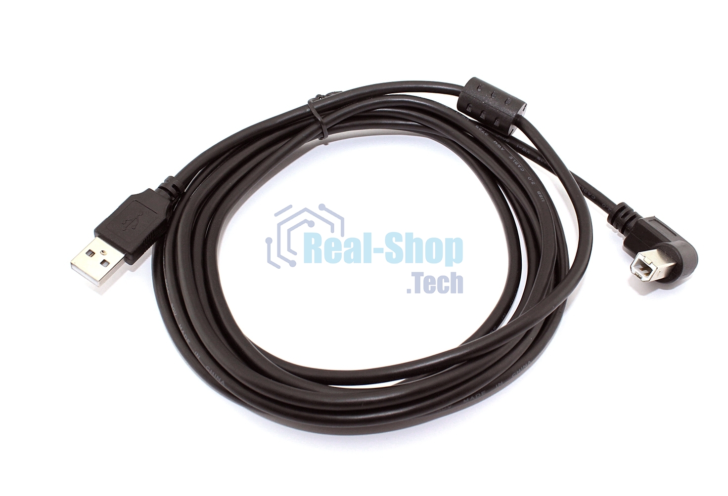 Кабель USB 2.0 на USB-B угол вправо 3 м
