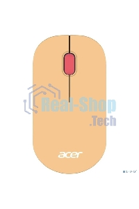 Мышь беспроводная Acer OMR205 бежевый/розовый, 1200 dpi, радиоканал, USB, кнопки - 3