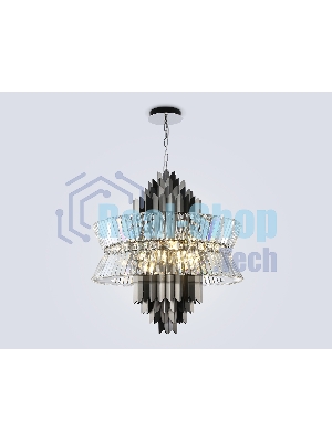 Люстра Ambrella light LH41026/18 BK/CL черный/прозрачный E14*18 max 40W D700*750