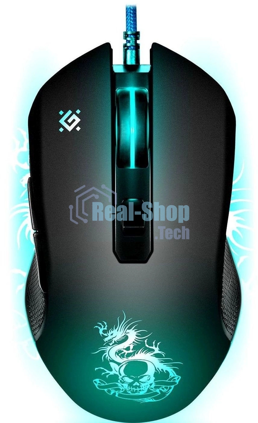 Мышь проводная Defender Sky Dragon GM-090L черный, 3200 dpi, USB, кнопки - 6