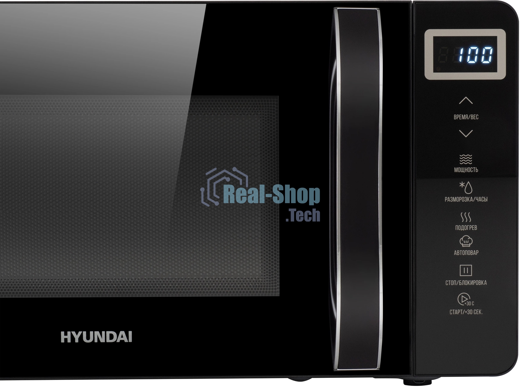 Микроволновая печь Hyundai HYM-D3039 черный, 20 л, 700 Вт, переключатели - сенсор