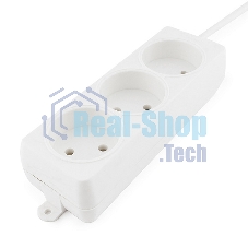 Удлинитель Гарнизон EL-NL3-W-3, 3 розетки допустимый ток 10А, длина 3 метра.