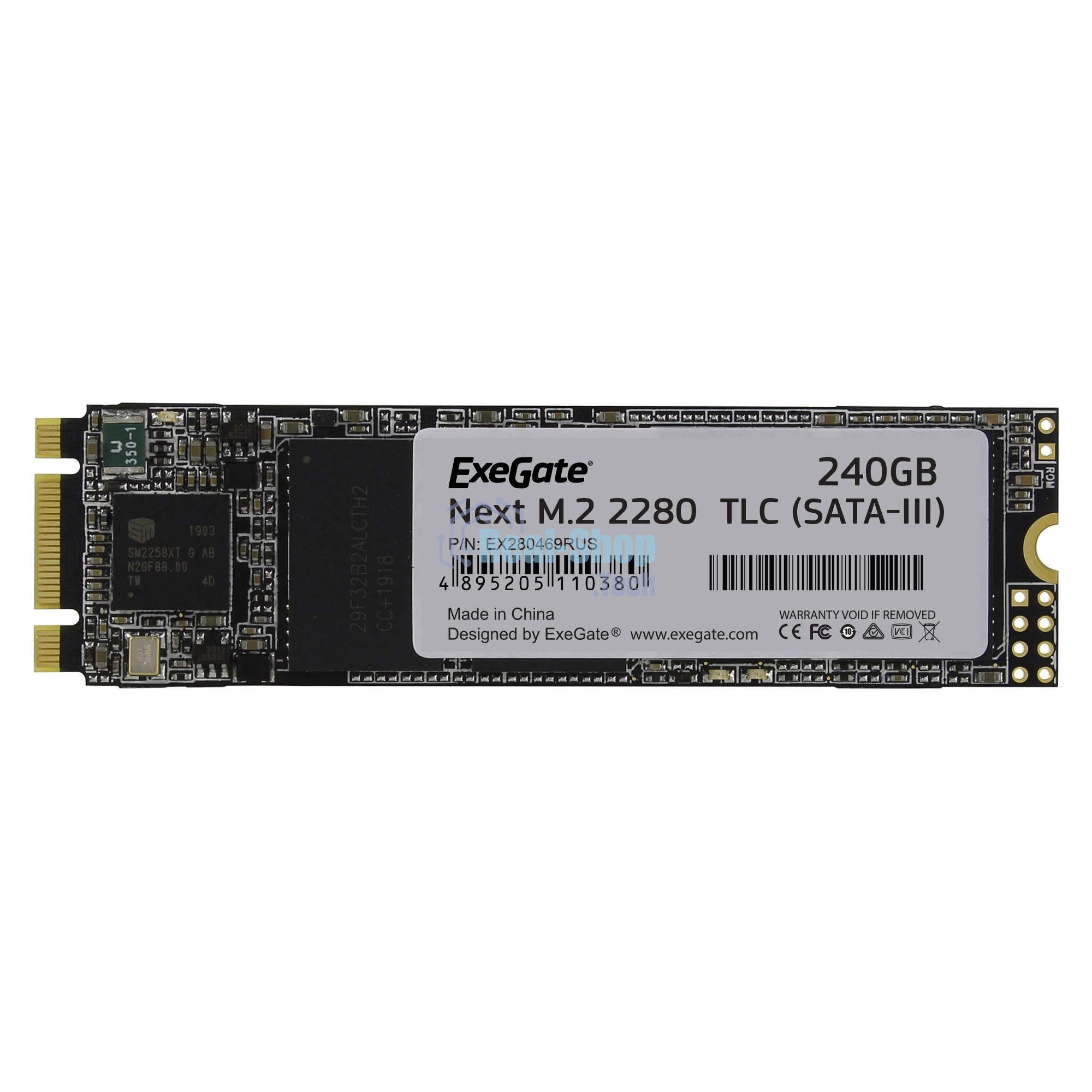 Накопитель SSD ExeGate Next A2000TS240, 240Gb, SATA III, M.2 2280, R/W 558/490