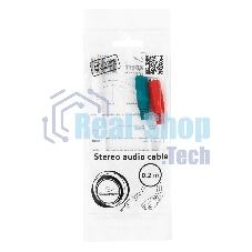 Кабель аудио сигнала Gembird, Jack3.5 4pin->Jack3.5 стерео + 3.5 микрофон моно, длина 20 см, белый