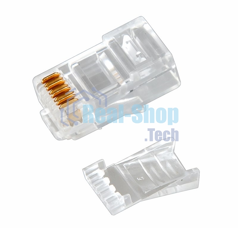 Разъем Rexant RJ-45(8P8C) под витую пару, UTP, категория 6, с вставкой