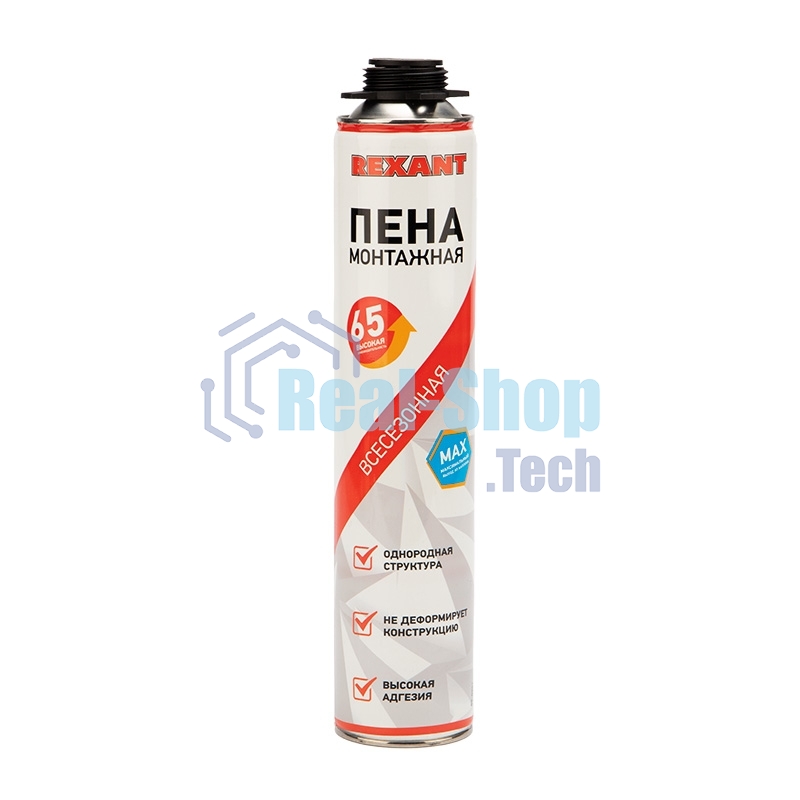 Пена монтажная всесезонная для пистолета Rexant 65 л max