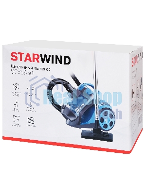 Пылесос Starwind SCV5630 бирюзовый/черный, 350/2000 Вт, уборка сухая, пылесборник контейнер 2.5 л