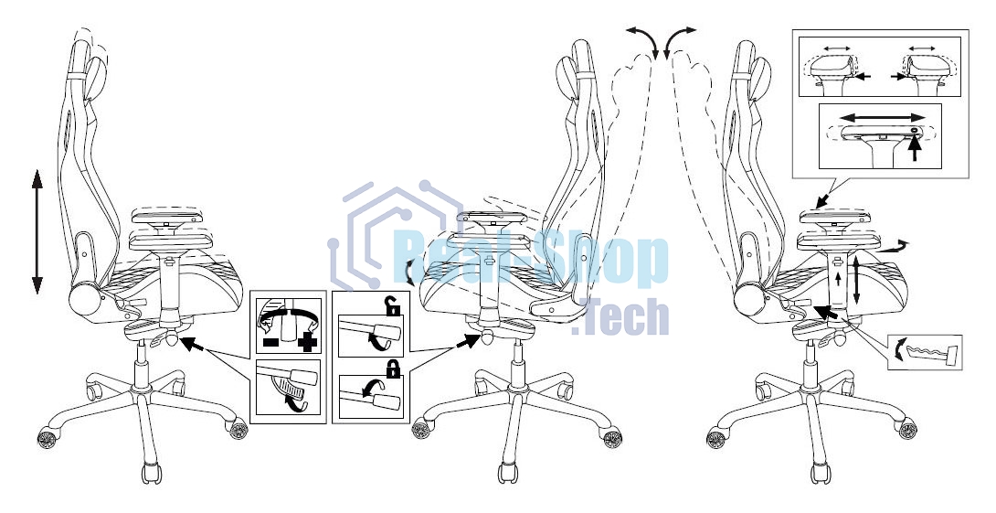 Кресло игровое Knight TITAN черный ромбик эко.кожа с подголов. крестовина металл
