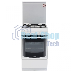 Плита комбинированная De Luxe 5040.21ГЭ (КР) ЧР белый, конфорок 4 шт, духовка 43 л, 50 см x 85 см x 50 см