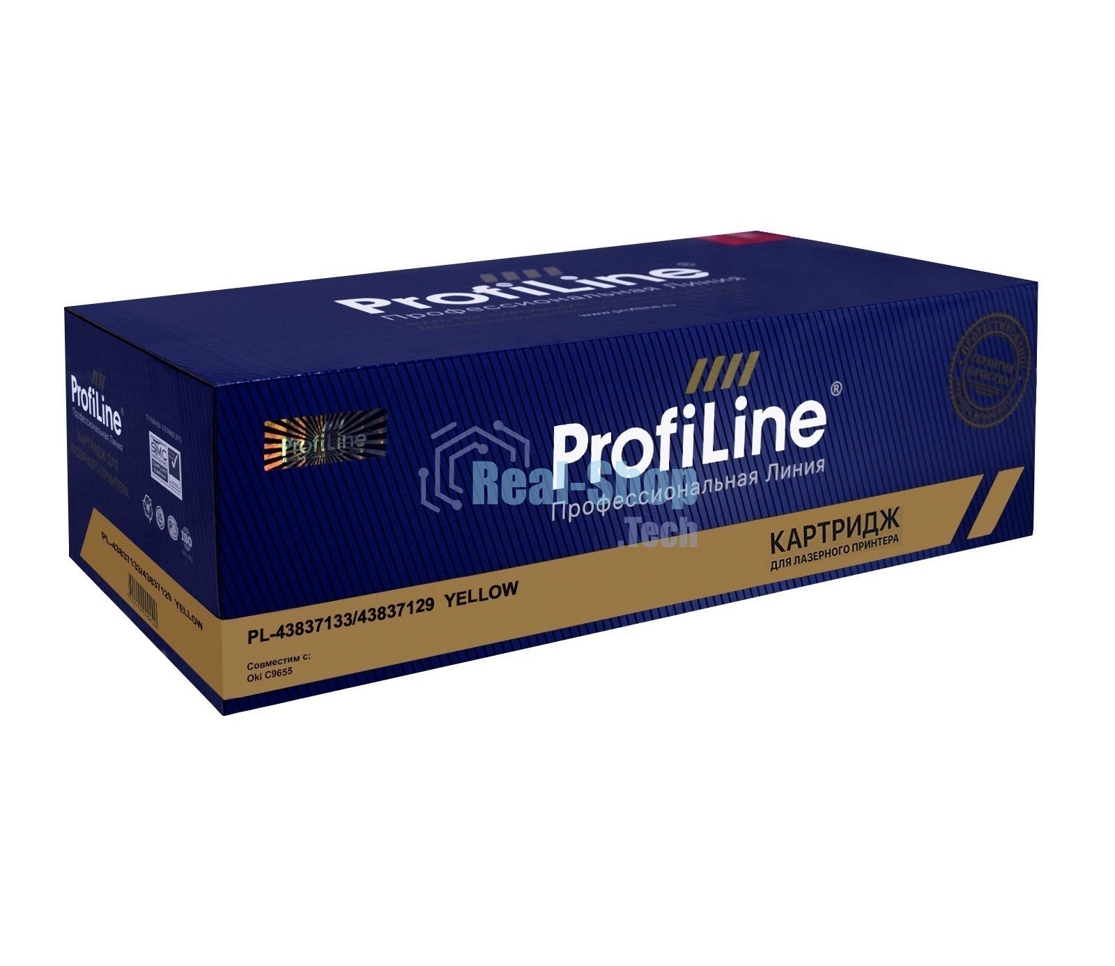 Картридж ProfiLine PL-43837133/43837129 для принтеров Oki C9655 Yellow 22000 копий