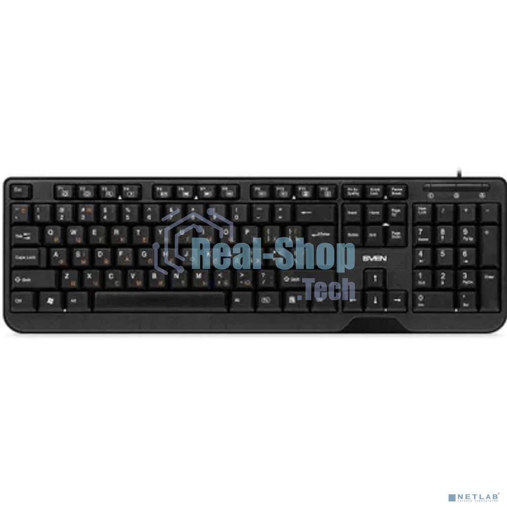 Комплект клавиатура + мышь SVEN KB-S330C черный (104+12Fn)+3кл, 1200DPI)