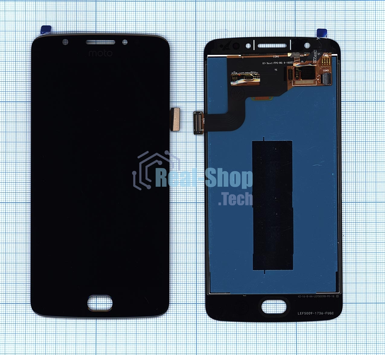 Дисплей для Motorola E4, черный