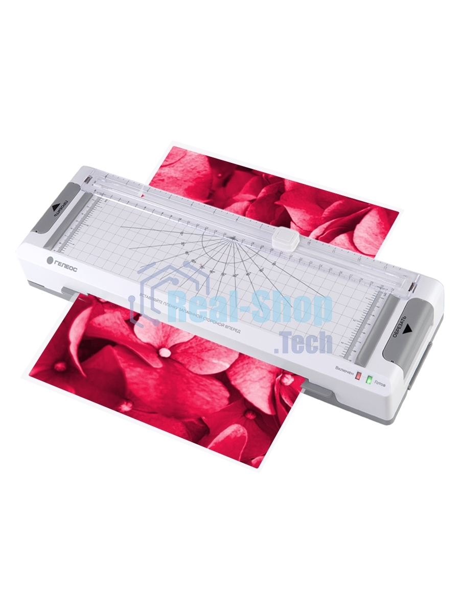 Ламинатор Heleos ЛМА4М белый/серый A4 (60-125мкм) 35 см/мин (2 вал.) хол. лам. лам. фото