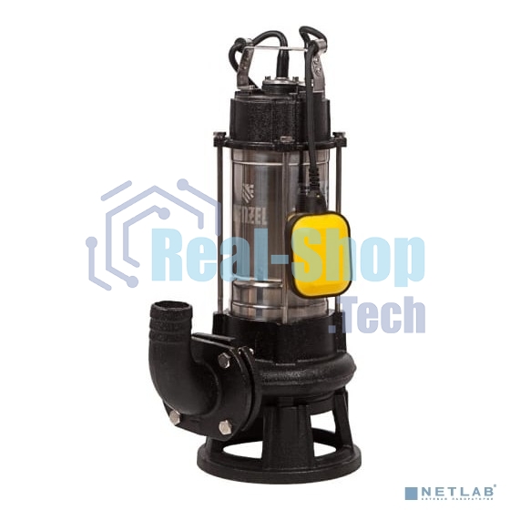Фекальный насос Denzel FP1800-KS, 1800 Вт, напор 17 м, 26000 л/ч, нож-измельчитель 99806