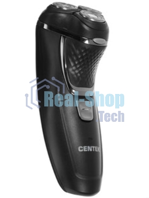 Электробритва Centek CT-2176 черный/хром ротор, 3 плавающие головки, аккумулятор + работа от сети, триммер