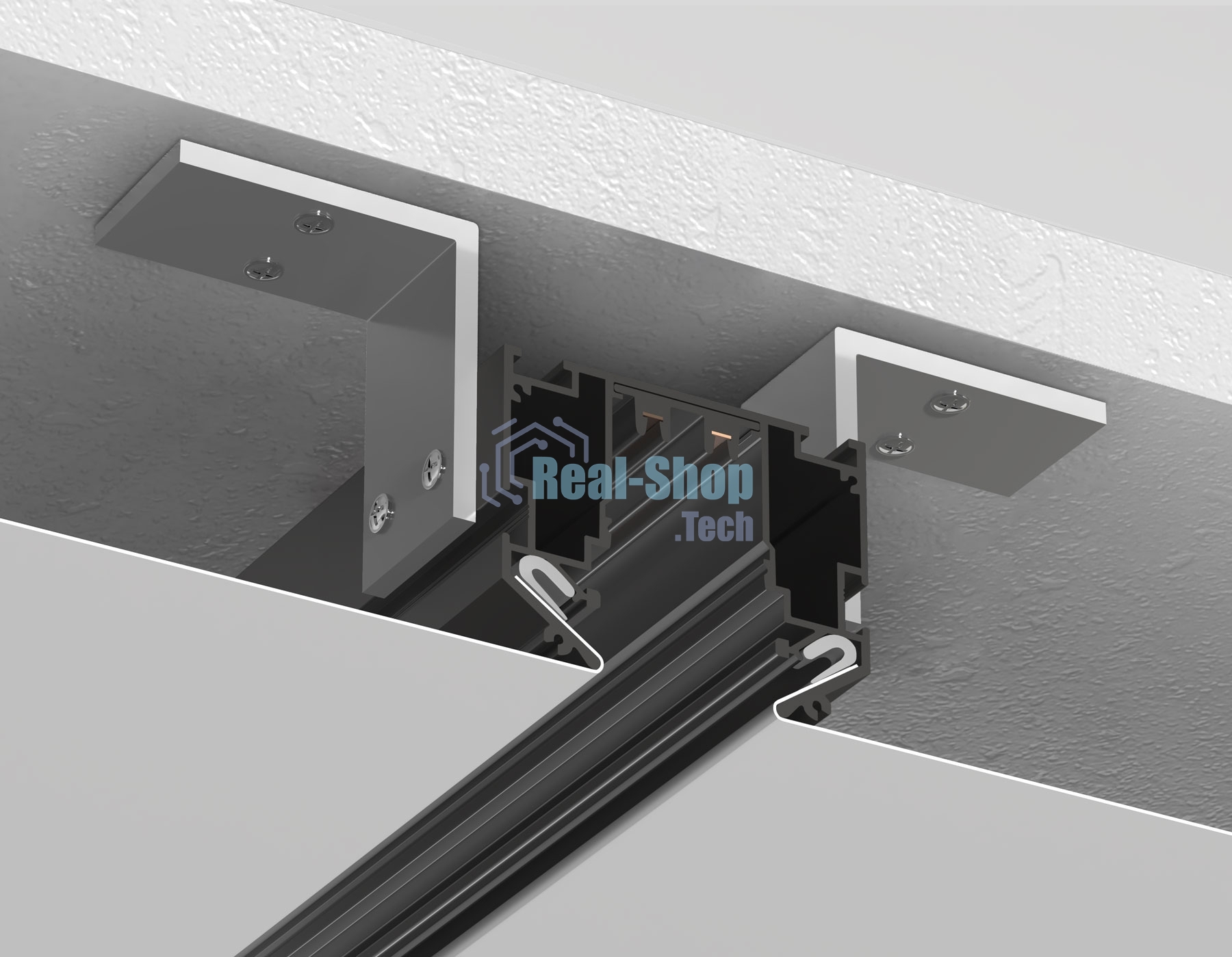 Шинопровод GL1019 BK черный IP20 220V 3000*62,5*51,5