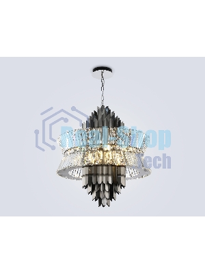 Люстра Ambrella light LH41026/18 BK/CL черный/прозрачный E14*18 max 40W D700*750
