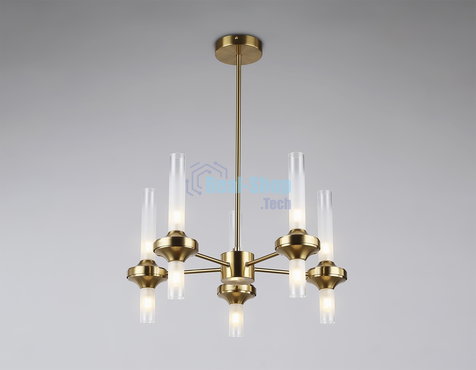 Люстра Ambrella light LH55358/10 BS/CL латунь/прозрачный G9/10 max 30W D550*690