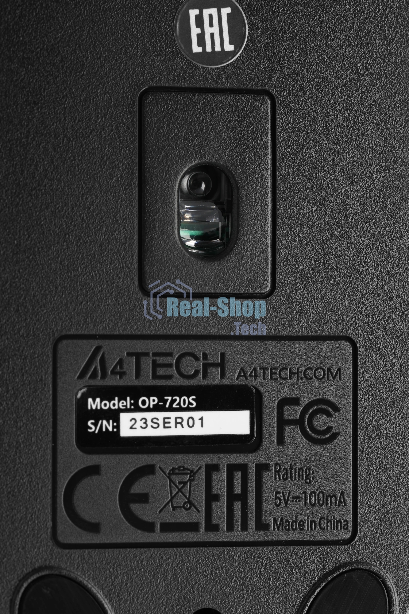 Мышь проводная A4Tech OP-720S черный, 1200 dpi, USB Type-A, кнопки - 3