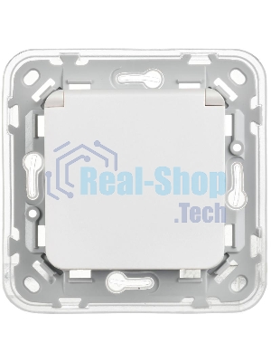 FLITE Розетка с заземлением со шторками с крышкой быстрозажимные клеммы 16А IP44 РСшкр11-1-44-ФлЖ жемчуг | FI-R16-16-1-44-K36 | IEK