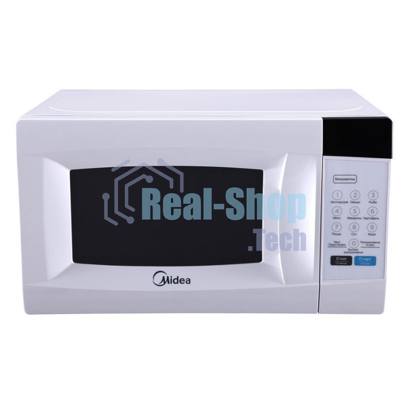 Микроволновая печь Midea EM720CKE белый, 20 л, 700 Вт, переключатели - сенсор