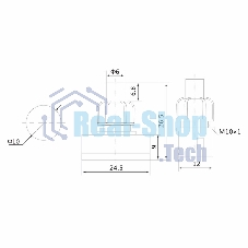 Выключатель-кнопка Rexant 250V 1А (2с) ON-OFF черный (для настольной лампы)