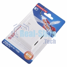 Розетка телефонная + сетевая LAN Rexant, на стену, (гнездо 8Р8С (Rj-45) + гнездо 6Р-4С (RJ-11))