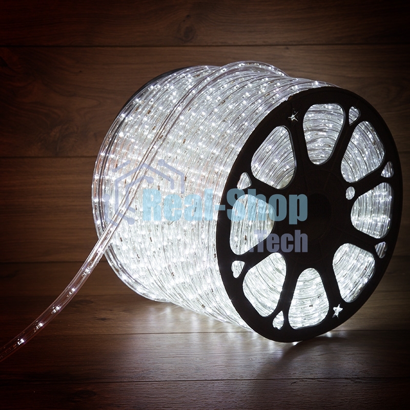 Дюралайт Neon-night LED, эффект мерцания (2W) - белый, 36 LED/м, бухта 100м
