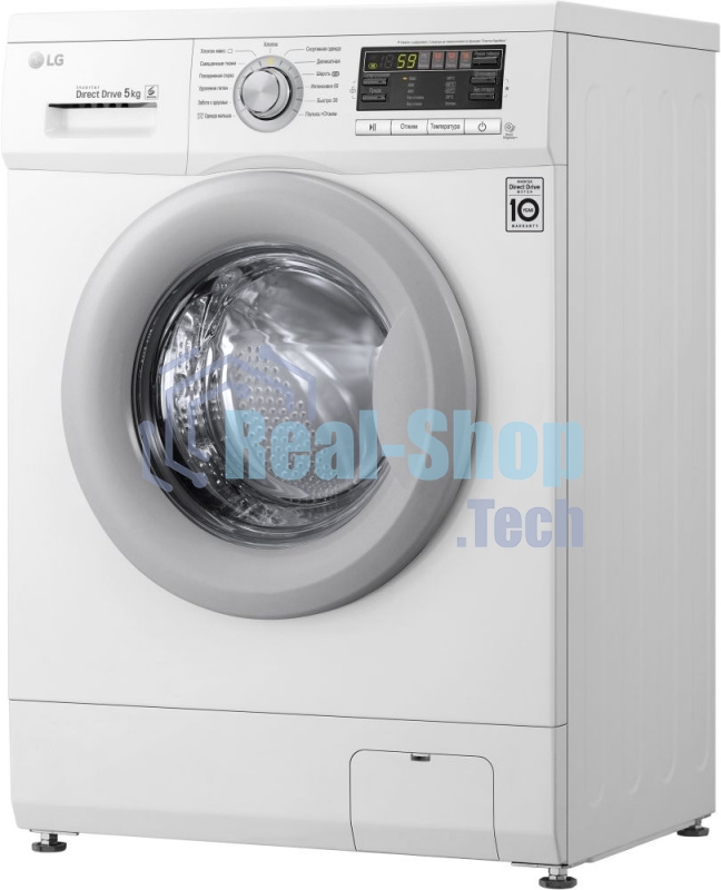 Стиральная машина LG F10B8LD7 белая, загрузка фронтальная 5кг, 1000 об/мин., класс: A