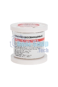 Припой ПОМ-3, 100г, Ø2мм, (олово 97%, медь 3%), бессвинцовый, ГОСТ 21931-76, катушка Rexant