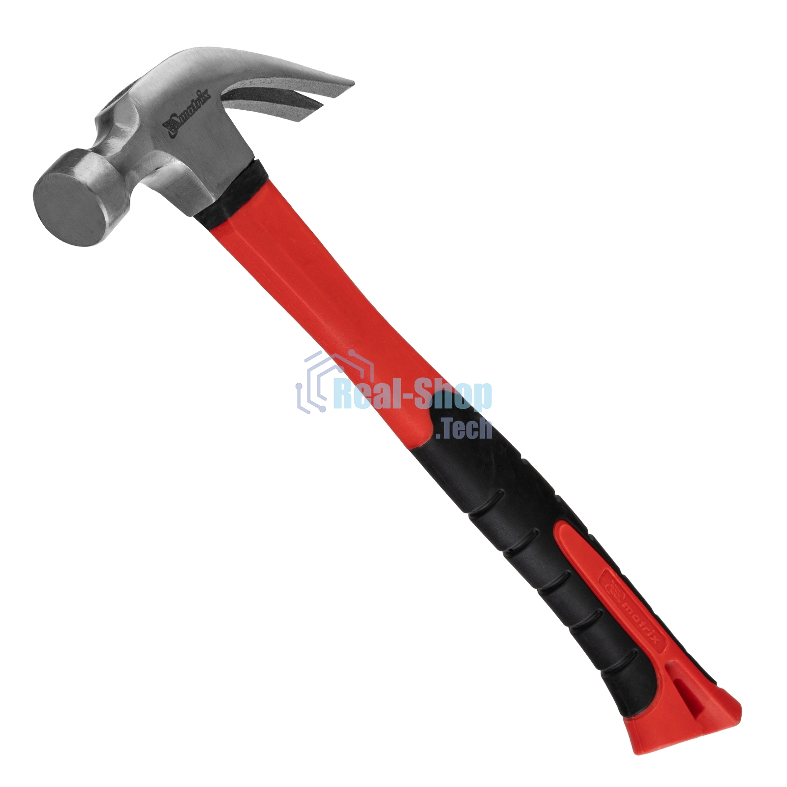 Молоток-гвоздодер Matrix ''optimal'', 450 г, фибергласовая обрезиненная рукоятка