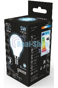 Лампа светодиодная Filament Шар E14 5Вт 4100К OPAL Gauss 105201205