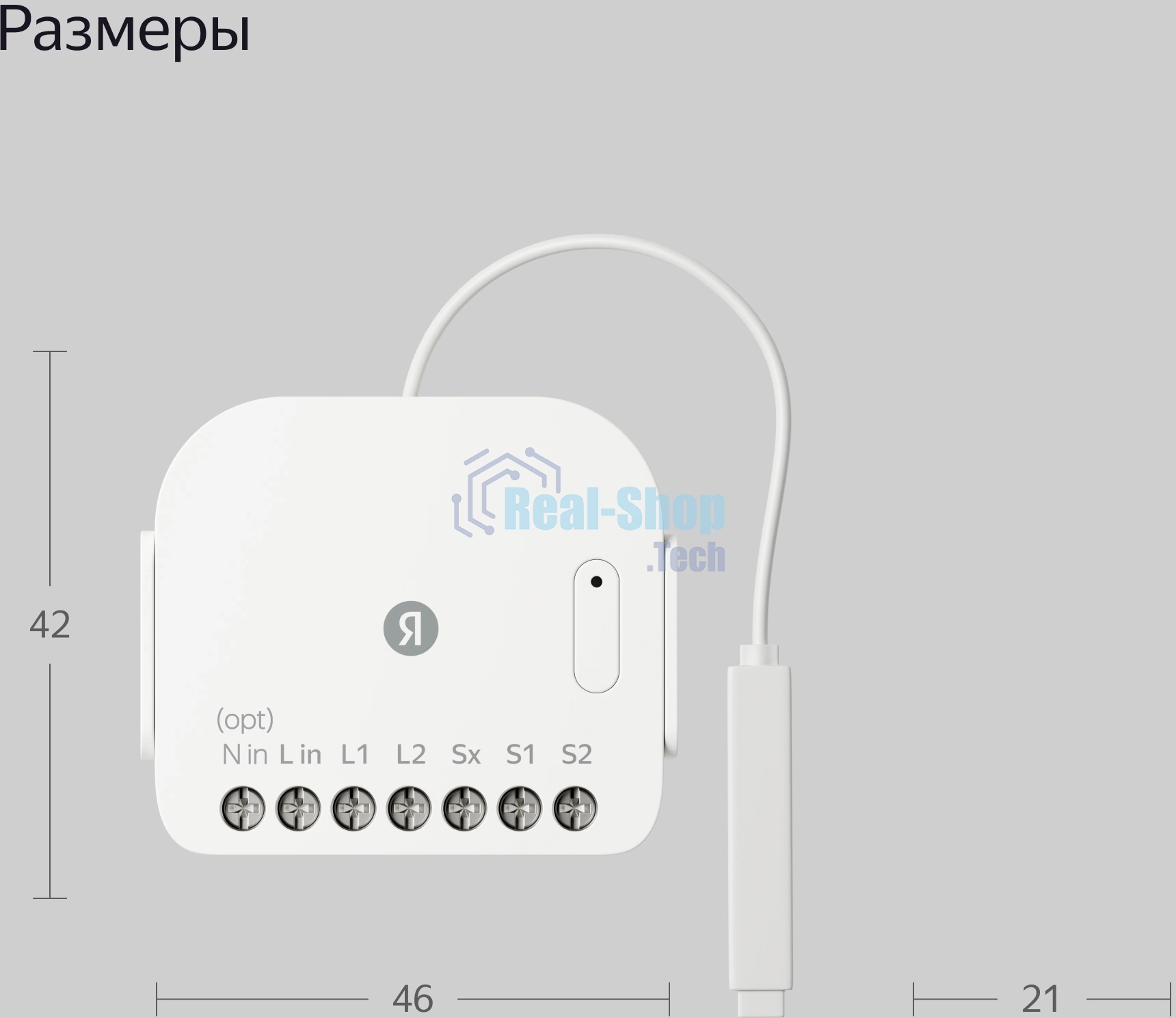 Умное реле Yandex YNDX-00538 2канал. белый