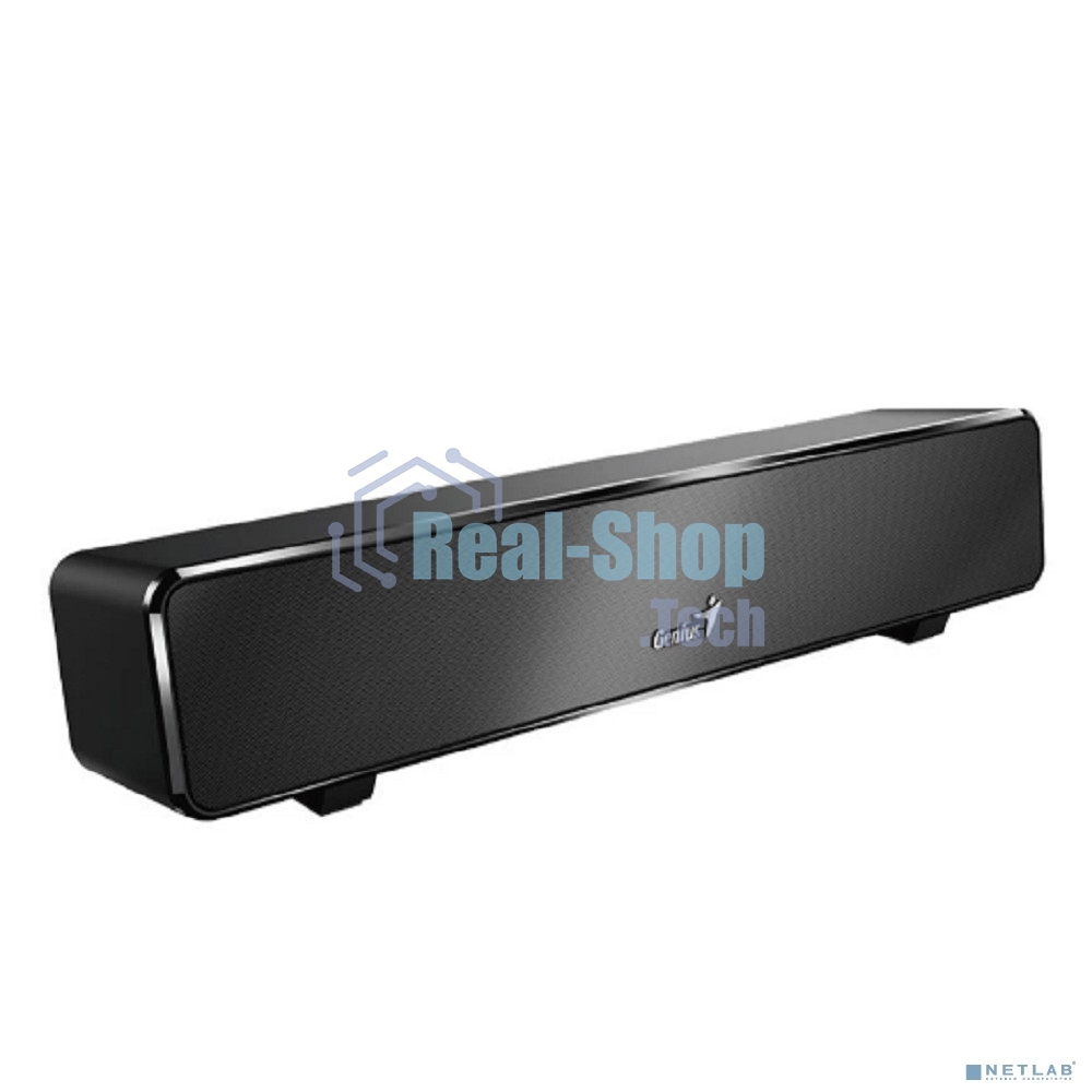 Мини саундбар Genius SoundBar 100. Ультракомпактный. Выходная мощность 6Вт. Тип подключения: USB. Частотная характеристика: 110-20000Гцz. Встроенный регулятор громкости. Аудиовыход 3,5 мм. черный