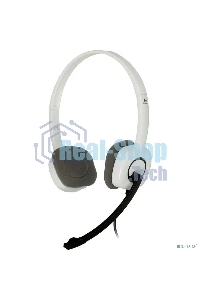 Гарнитура проводная с микрофоном Logitech H150 белый/черный 1.8м накладные оголовье (981-000453)
