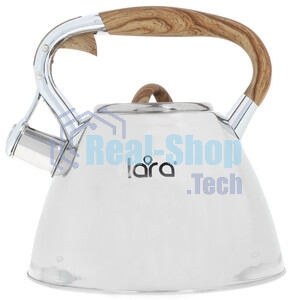 Чайник Lara LR00-66 (зеркальный) 3,0 л, свисток, индукционное капсулированное дно, ручка 