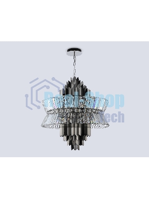 Люстра Ambrella light LH41026/18 BK/CL черный/прозрачный E14*18 max 40W D700*750