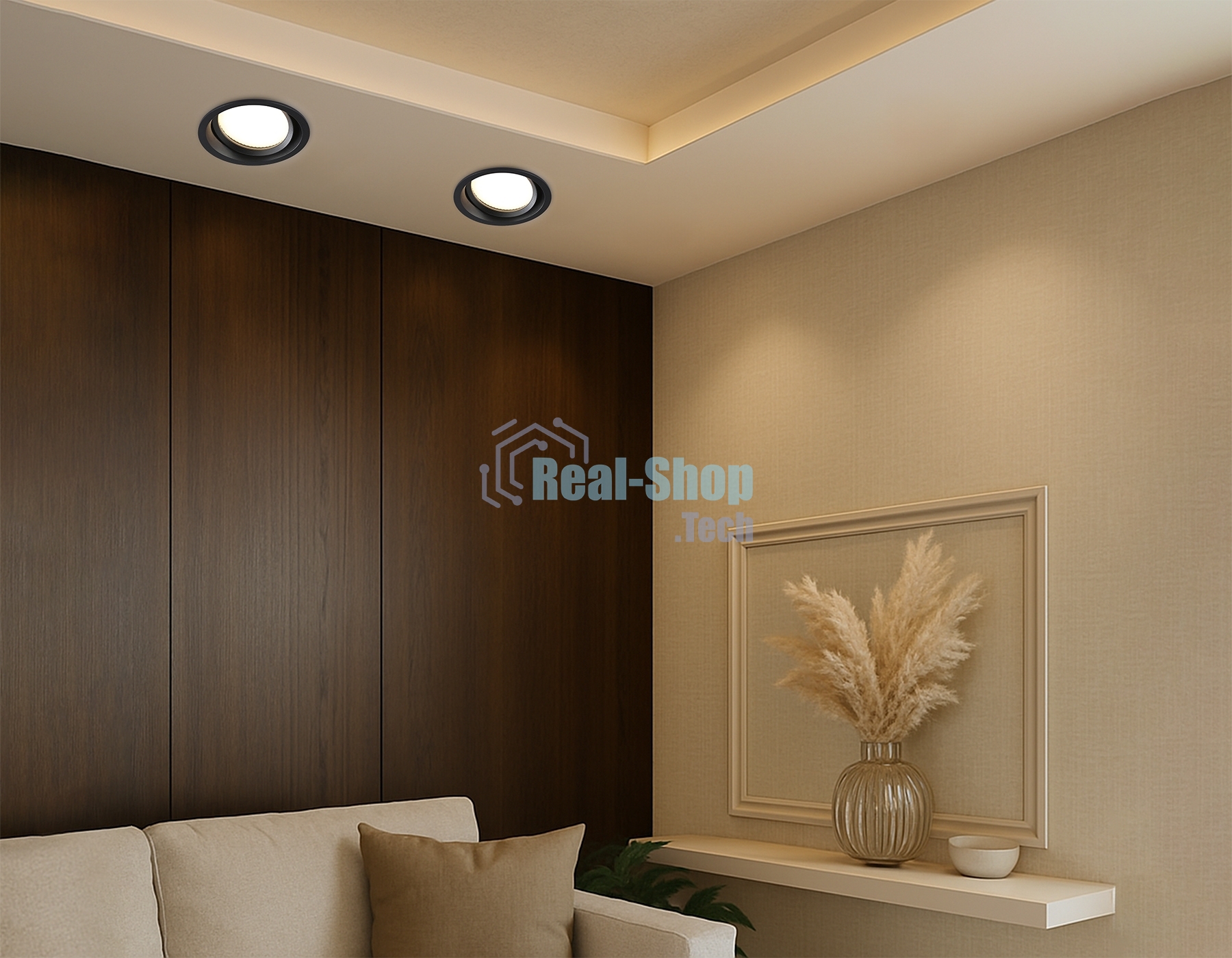 Светильник Ambrella light TN6653 BK черный IP44 GX53 D110*48