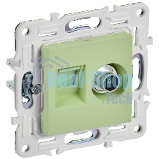 SKANDY Розетка двойная TV+RJ45 кат.6E SK-A15M мятный | SK-AK20-2-K06 | IEK SKANDY Розетка двойная TV+RJ45 кат.6E SK-A15M мятный | SK-AK20-2-K06 | IEK