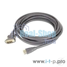 Кабель HDMI-DVI Cablexpert CC-HDMI-DVI-10MC, 19M/19M, single link, медь, позол.разъемы, экран, 10м, черный, пакет