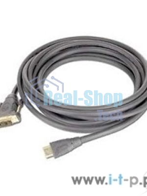 Кабель HDMI-DVI Cablexpert CC-HDMI-DVI-10MC, 19M/19M, single link, медь, позол.разъемы, экран, 10м, черный, пакет